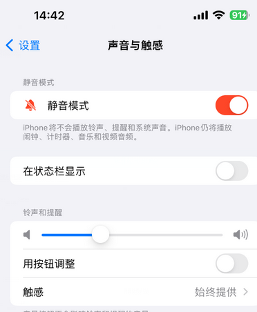 西夏苹果15Pro维修网点分享iPhone15Pro系列机型中隐藏静音图标 