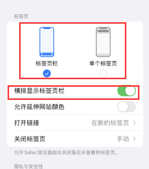 西夏iPhone授权维修分享Safari浏览器如何切换标签栏位置 